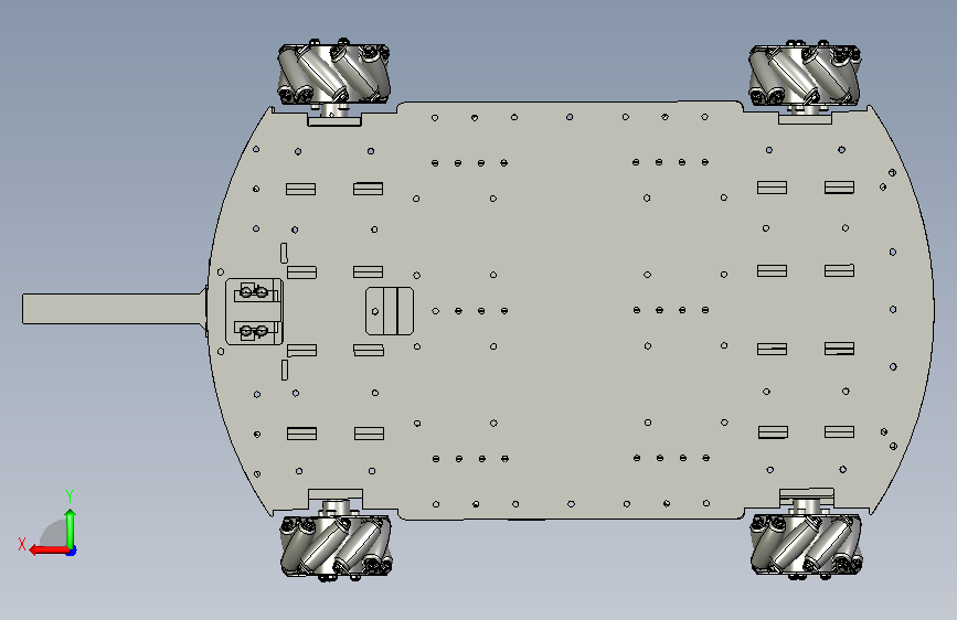 Mobile Robotic MyRio移动机器人小车 STP格式 背面视图