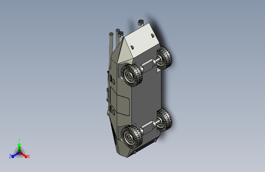 R3 T106 FA轻型坦克简易模型 STEP STP格式