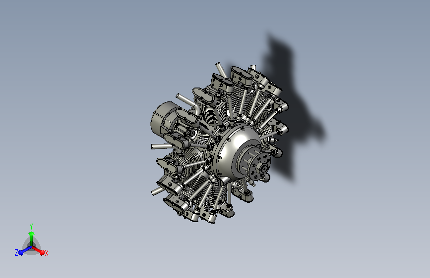 Radial engine nine cylinders九缸星形发动机 STP格式