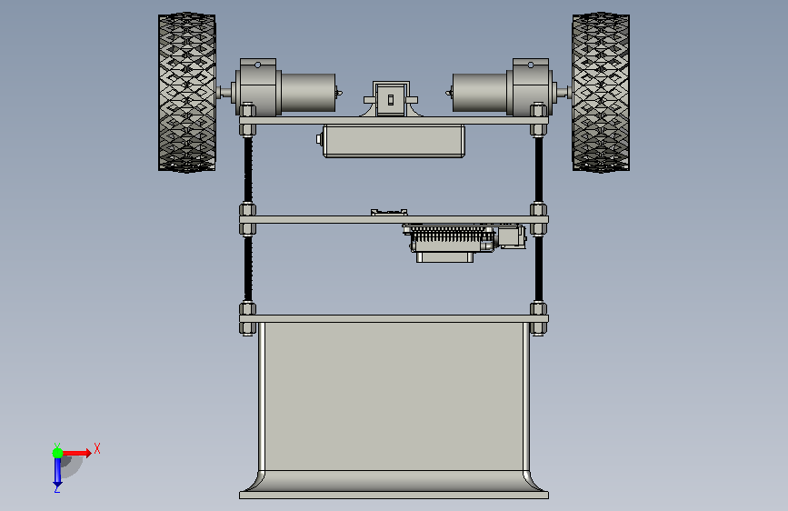 Robofest 4.0自平衡机器人 STEP格式 俯视图