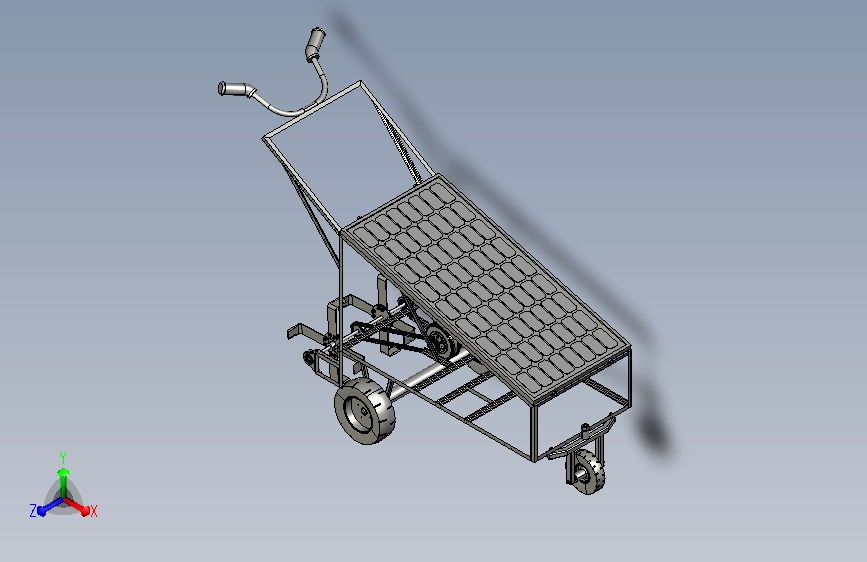 Solar Powered Tiller太阳能耕耘机 STEP格式