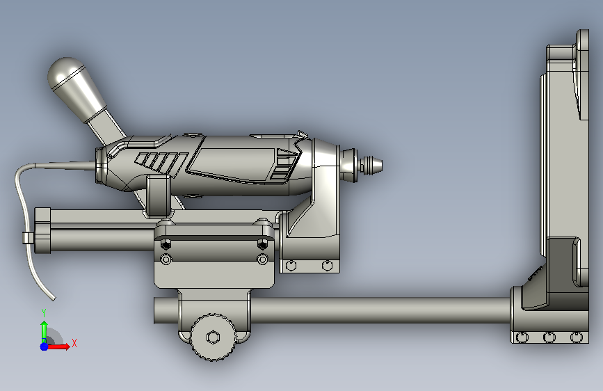 dremel drill press自制钻机 STEP格式 正面视图