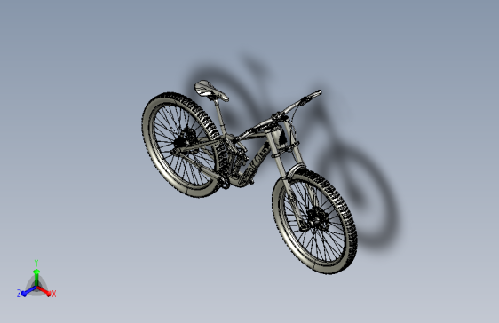 full suspension Mountain Bike山地自行车 STEP格式