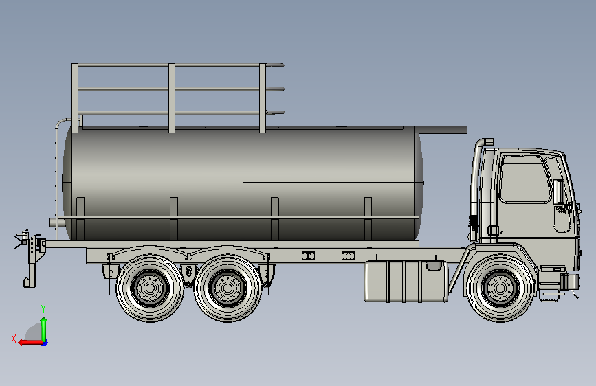pipa (cargo 2362)罐体卡车 STP格式 背面视图