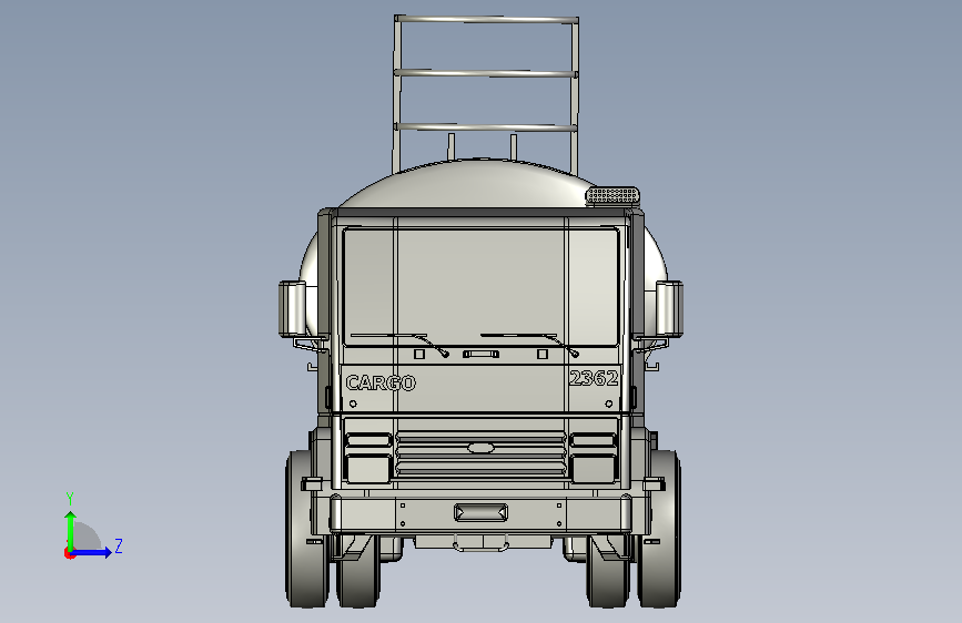 pipa (cargo 2362)罐体卡车 STP格式 左侧视图