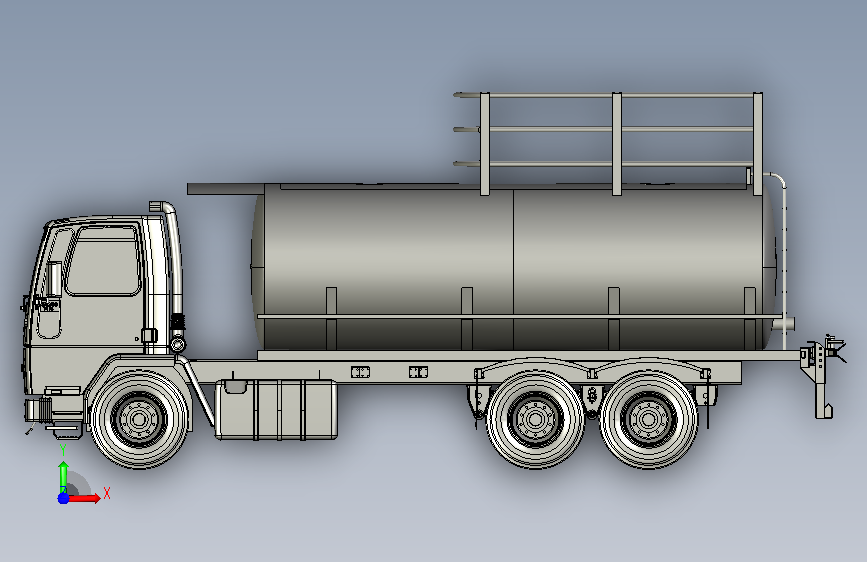 pipa (cargo 2362)罐体卡车 STP格式 正面视图