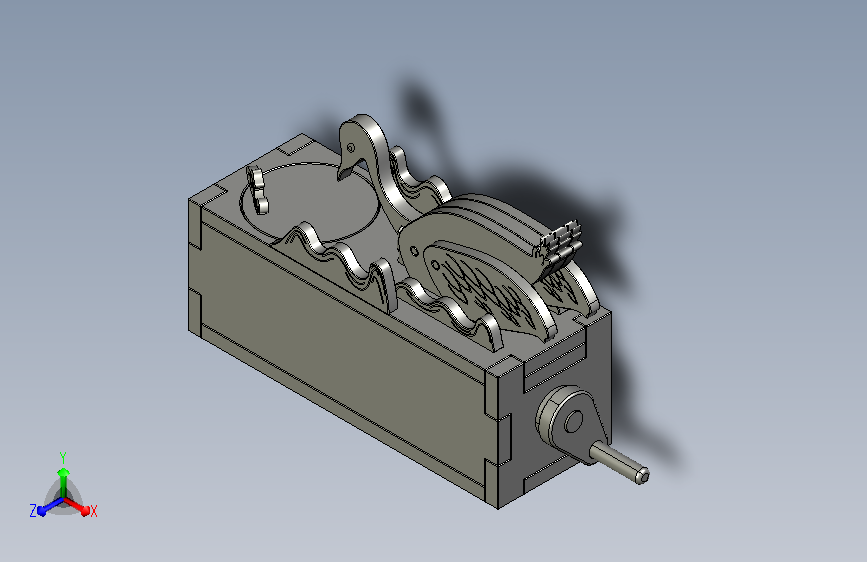 鸭子捕鱼玩具模型 STEP IGS格式