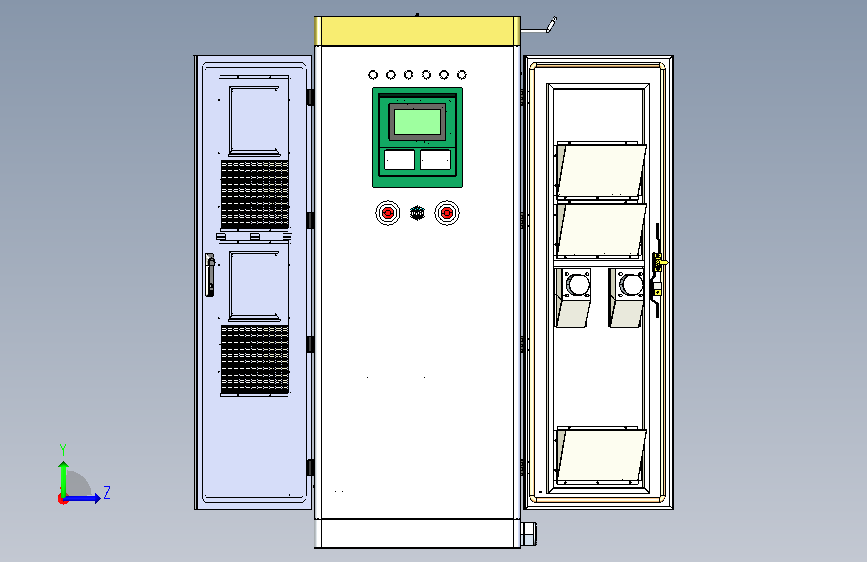 新能源汽车充电柜 120KW 左侧视图