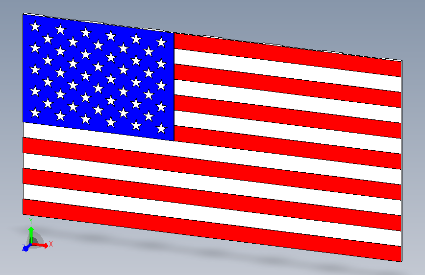 具有1米尺寸的美国国旗
