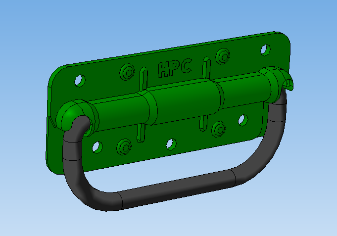 木制容器的折叠手柄