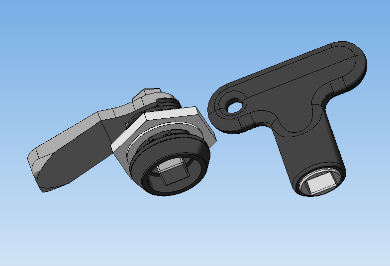 安装电气机柜的简易锁3