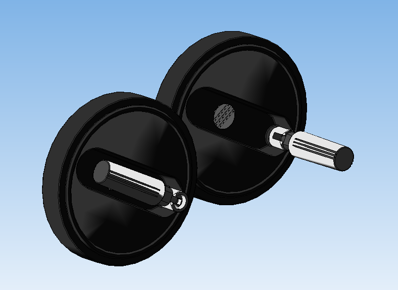 塑料飞轮与折叠手柄