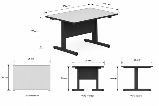 A0016696-办公桌 75x95x70cm