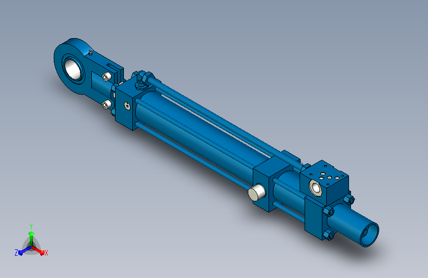 A0016973-带有位置测量系统的拉杆缸 CST3 - MT4. - 缸径 D= 63mm. - 行程 S= 500 mm.