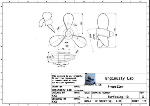 A0017024-三叶船用螺旋桨