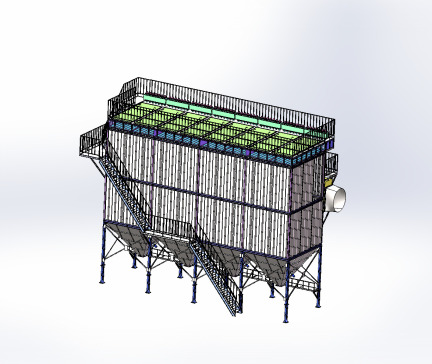 H0000376-12万风量布袋除尘器+SW+STP