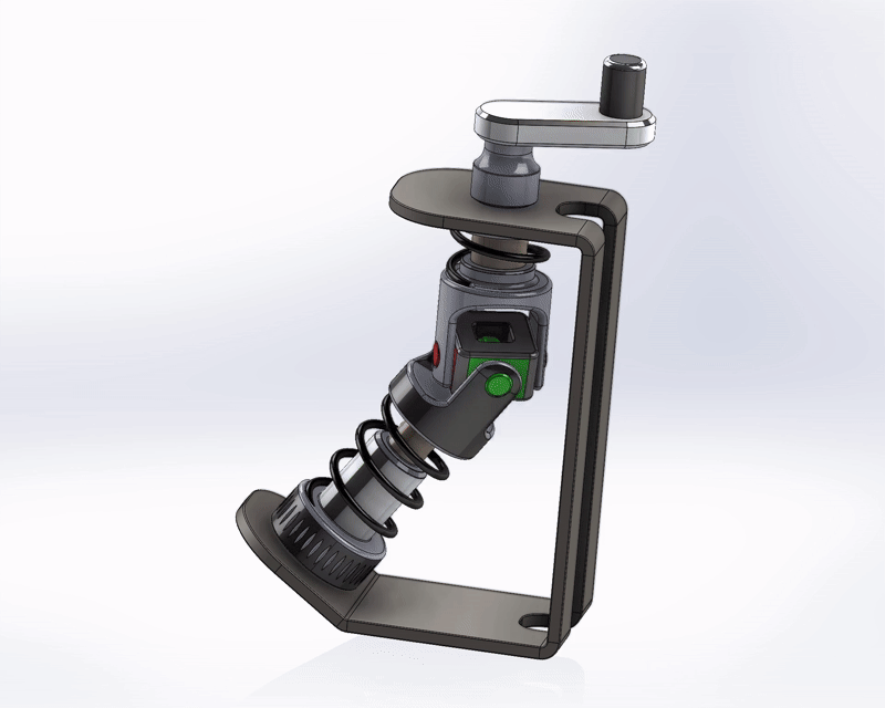 万向节传动机构3D图纸 Solidworks设计 含运行仿真