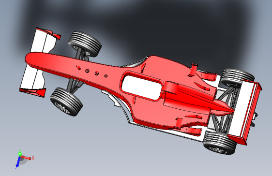 红色F1方程式赛车设计模型