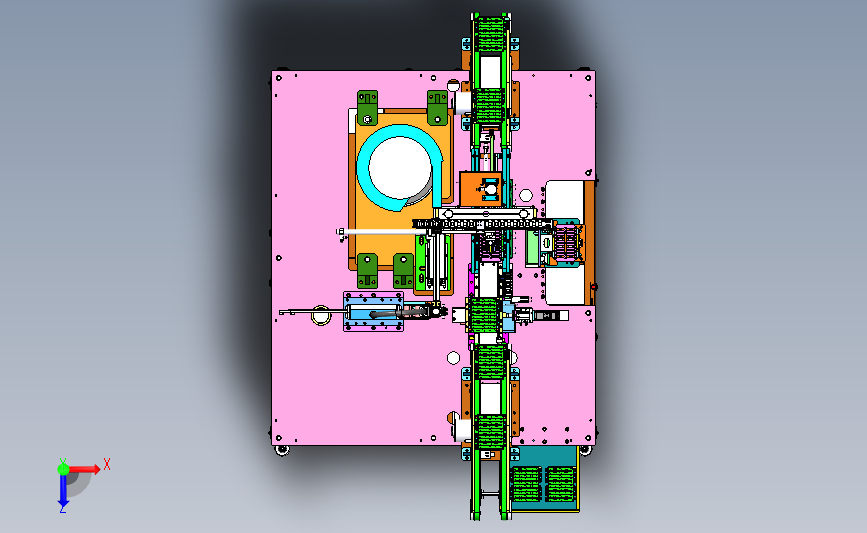 SMT-PCB自动插针机sw18可编辑 俯视图