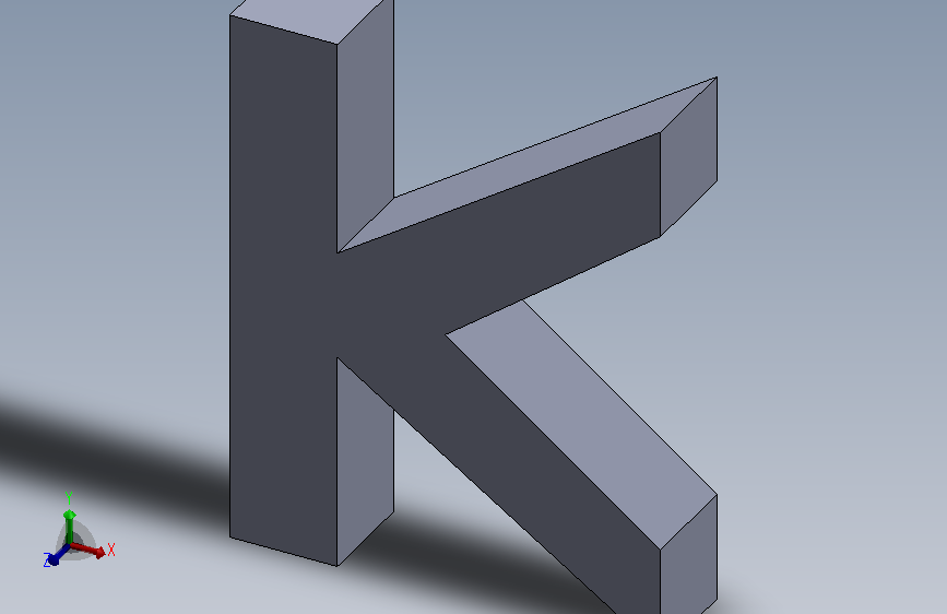 可打印的K字母模型