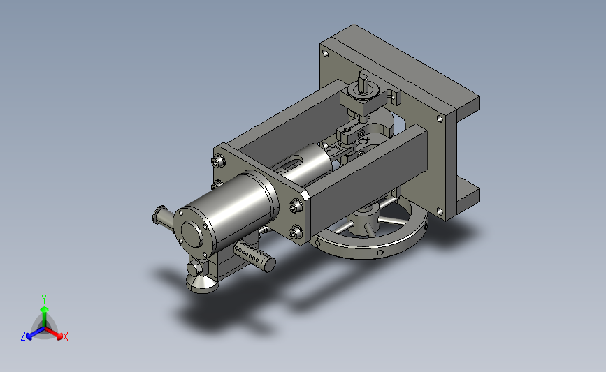 立式空气马达结构模型