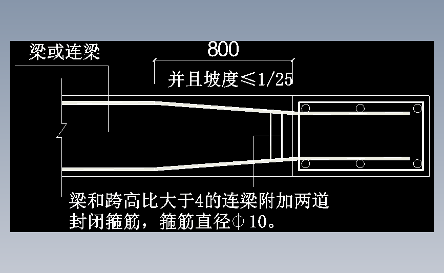3.2.22梁与柱等宽或梁一边与柱齐平时梁纵筋构造示意图
