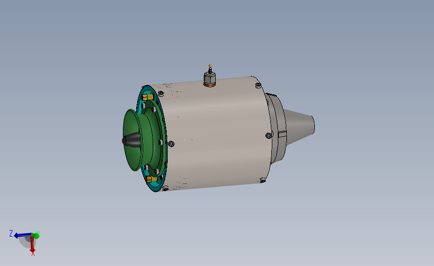 用SolidWorks设计的：涡轮喷气发动机