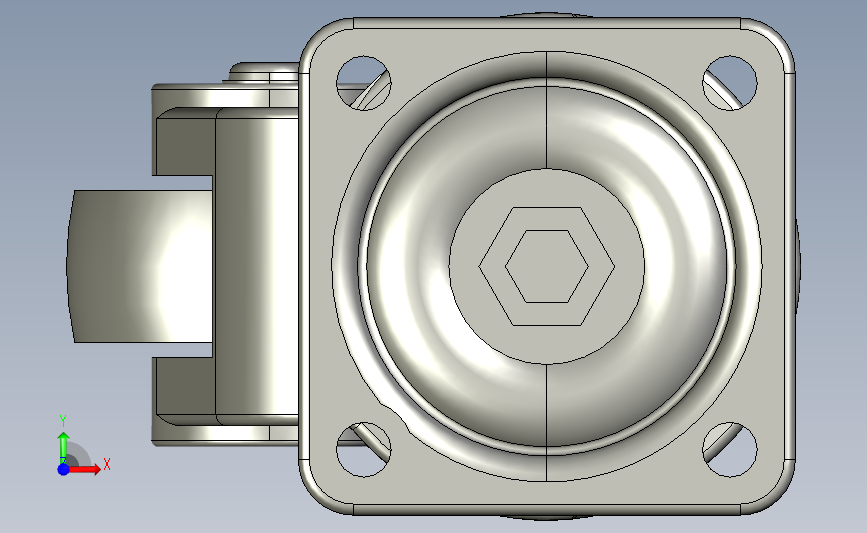 DX-100F福马轮,脚轮 正面视图