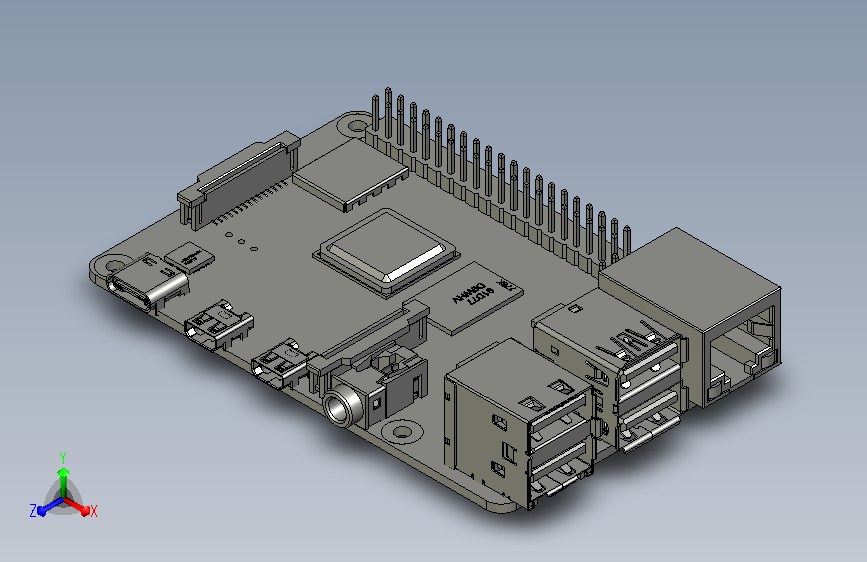 单板计算机RaspberryPi4B树莓派第四代B型，搭载博通BCM2711