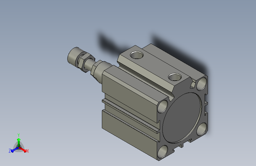 气缸型号SDAS_40x20亚德客系列缸径40mm行程20mm