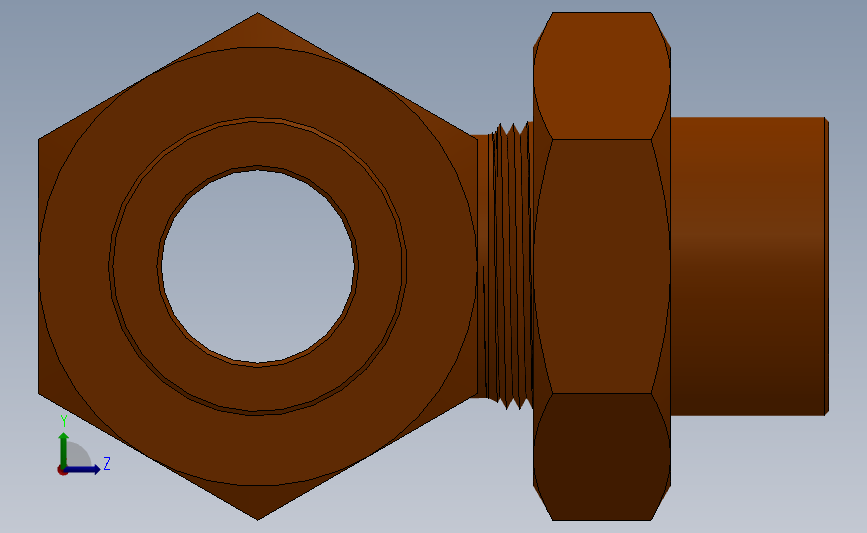 焊接式管接头[34(M33x2)HJ7]_SOLIDWORKS 2018_模型图纸下载 – 懒石网
