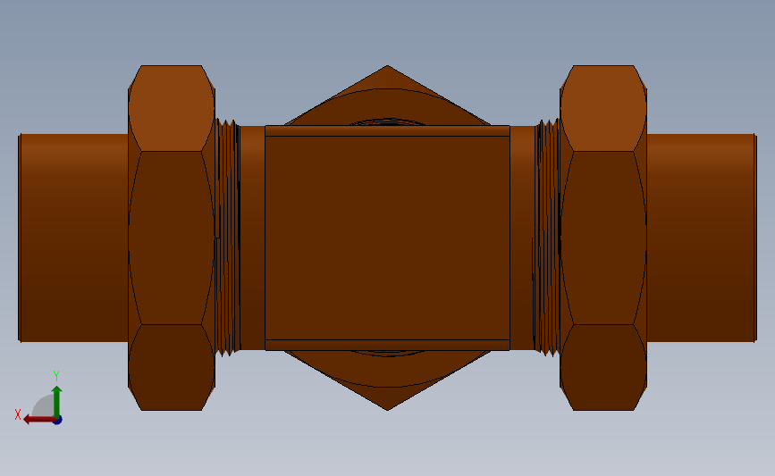 焊接式管接头[42(M48x2)HJ7]_SOLIDWORKS 2018_模型图纸下载 – 懒石网
