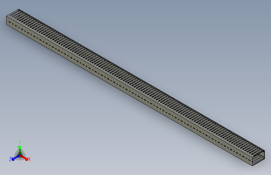 线槽3D模型ZIK05-H100-W60
