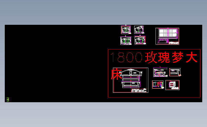 坆瑰梦床2 Autocad 模型图纸下载 懒石网