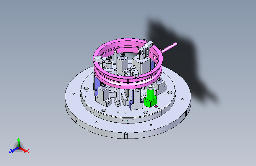 飞轮壳液压工装夹具3D