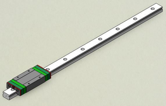 A0017701-HIWIN MGN15H 直线导轨 350mm (SolidWorks 适配)
