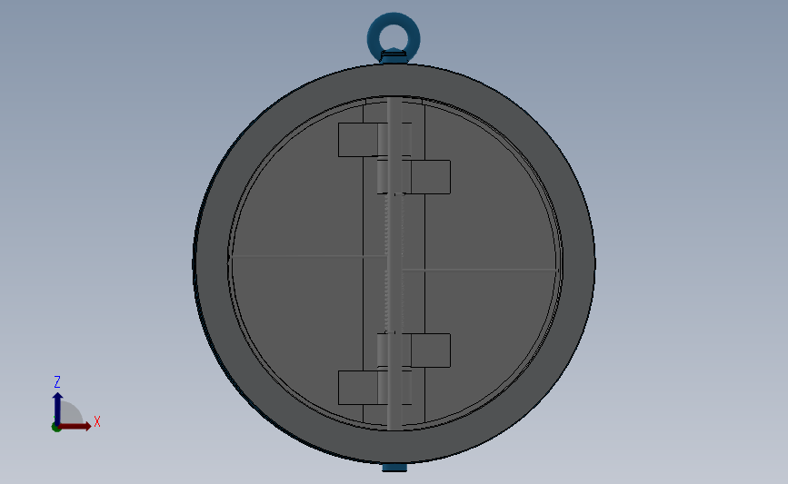 对夹式蝶形止回阀[DN450]_SOLIDWORKS 2018_模型图纸下载 – 懒石网