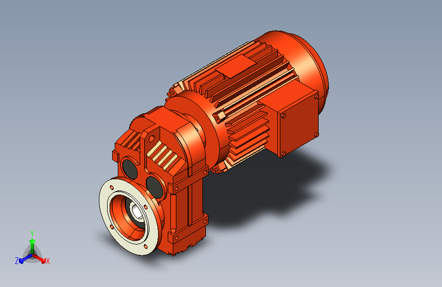平行轴斜齿轮减速机_FAF37-电机类型-0.18KW-级数-3.81-M2-0°