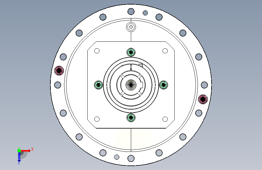 RV320E盘式机器人关节减速机_320E-185-180 俯视图