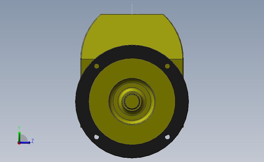 RXF87-4.5-4KW-4级减速器 输出轴带花键 左侧视图