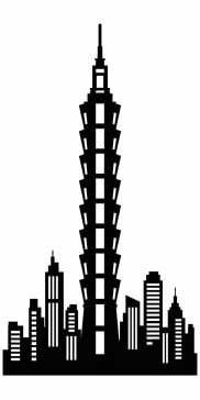 A0017873-激光切割图案 台北天际线 DXF