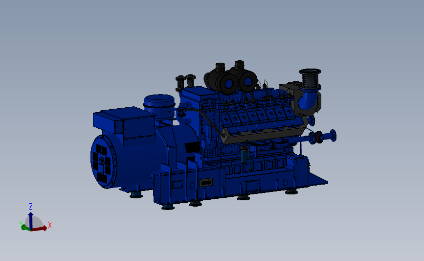 MWM发电机_SOLIDWORKS 2014_模型图纸下载 – 懒石网