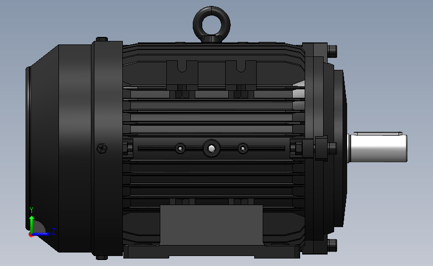 Y112机架4kW液压泵专业电机_SOLIDWORKS 2020_模型图纸下载 – 懒石网