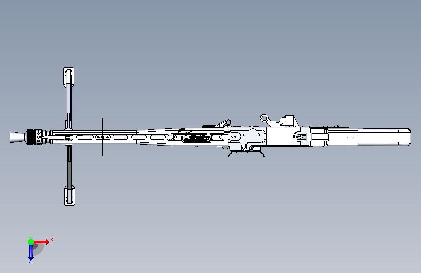 MG42手枪左轮冲锋枪 俯视图