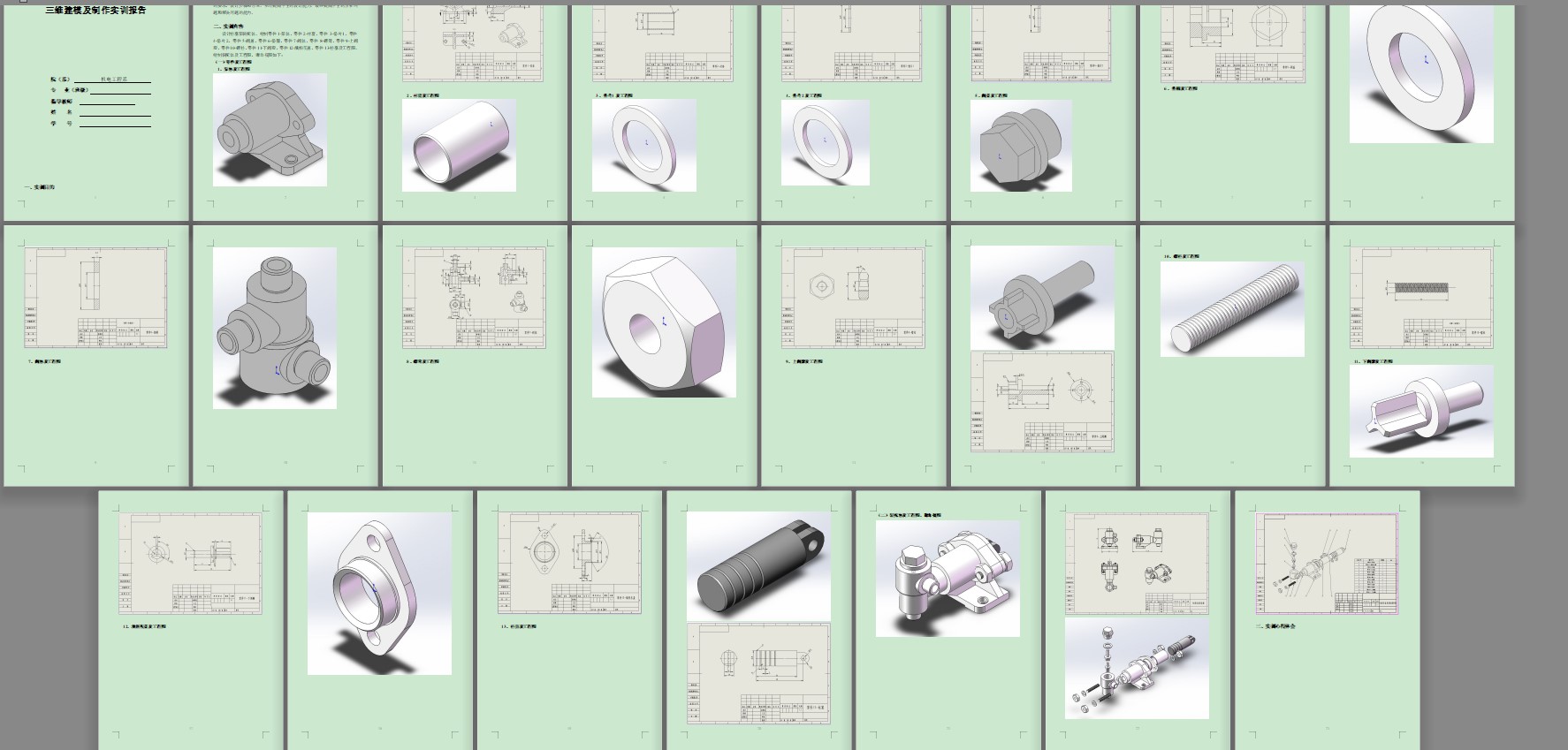 柱塞泵sw2016和sw工程图和cad=1087803=100