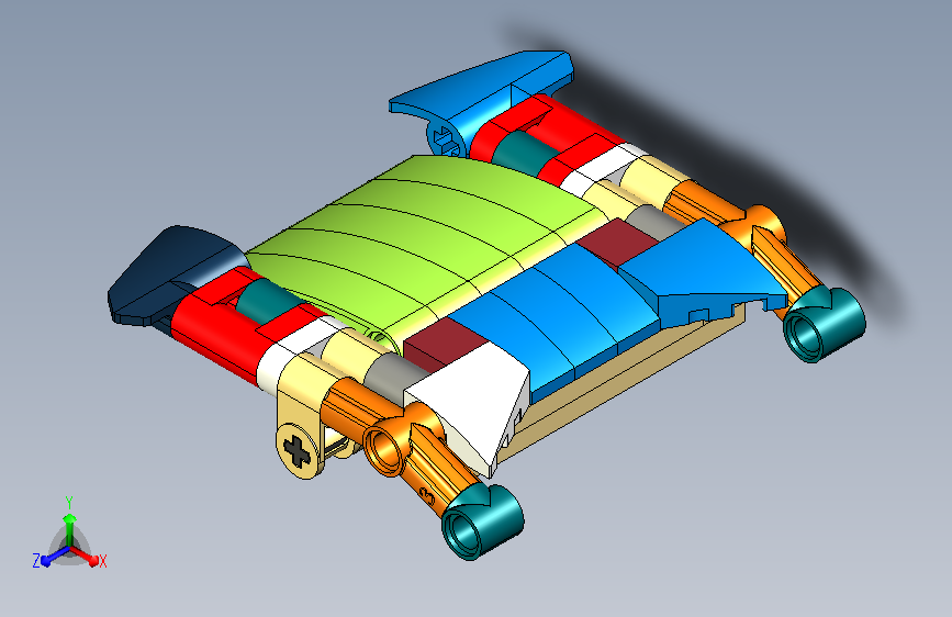 乐高跑车_后备箱&尾部组件 主视图