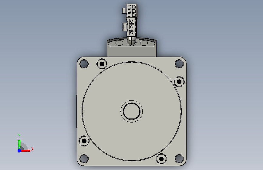 A0018038-BL34E21 双轴 3D 模型 正面视图