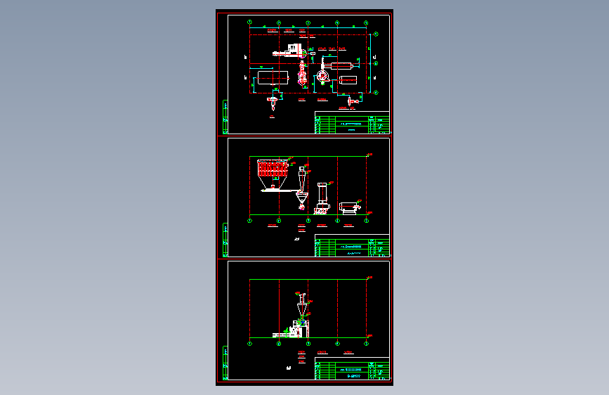 年产1.5万吨氧化铁红闪蒸干燥系统=1037635=75 主视图