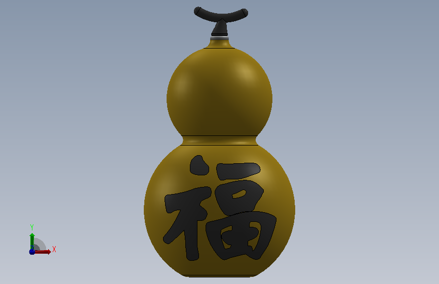酒葫芦 正面视图