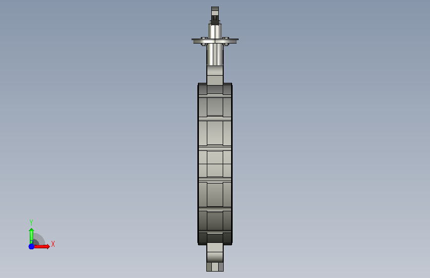对夹式手动蝶阀 DN400 正面视图